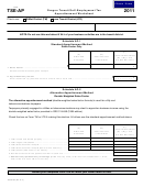 Form Tse-ap - Oregon Transit Self-employment Tax Apportionment Worksheet - 2011