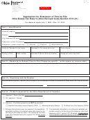 Form Et 24 - Application For Extension Of Time To File Ohio Estate Tax Return (ohio Revised Code Section 5731.21)