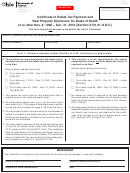 Form Et 22 - Certifi Cate Of Estate Tax Payment And Real Property Disclosure For Dates Of Death On Or After Nov. 8, 1990 - Dec. 31, 2012 (section 5731.21 O.r.c.)
