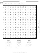 Level 6 Math Word Search Puzzle Template