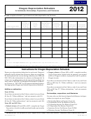 Form 150-101-025 - Oregon Depreciation Schedule - 2012