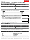 Form 3762 - Certification Of Compliance By Nonparticipating Manufacturer (npm)
