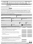 Form 5434-a - Application For Renewal Of Enrollment