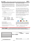 Form Ri-1120v - Rhode Island Corporation Tax Payment Voucher - 2013