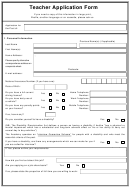 Teacher Application Form