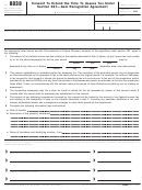 Fillable Form 8838 - Consent To Extend The Time To Assess Tax Under Section 367 - Gain Recognition Agreement Printable pdf