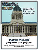 Form Tc-20 - Corporation Franchise Or Income Tax - 2012