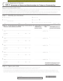 Form Tp-7 - Schedule Of Returned Merchandise For Tobacco Products Tax