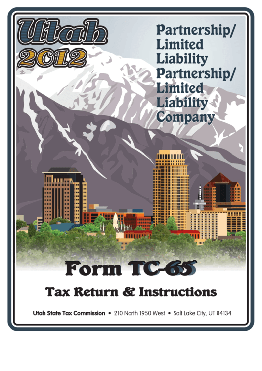 Form Tc-65 - Partnership/ Limited Liability Partnership/ Limited Liability Company - 2012 Printable pdf