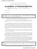 Algebra 2/trigonometry - Worksheet