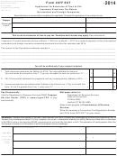 Form 207f Ext - Application For Extension Of Time To File Insurance Premiums Tax Return Nonresident And Foreign Companies - 2014