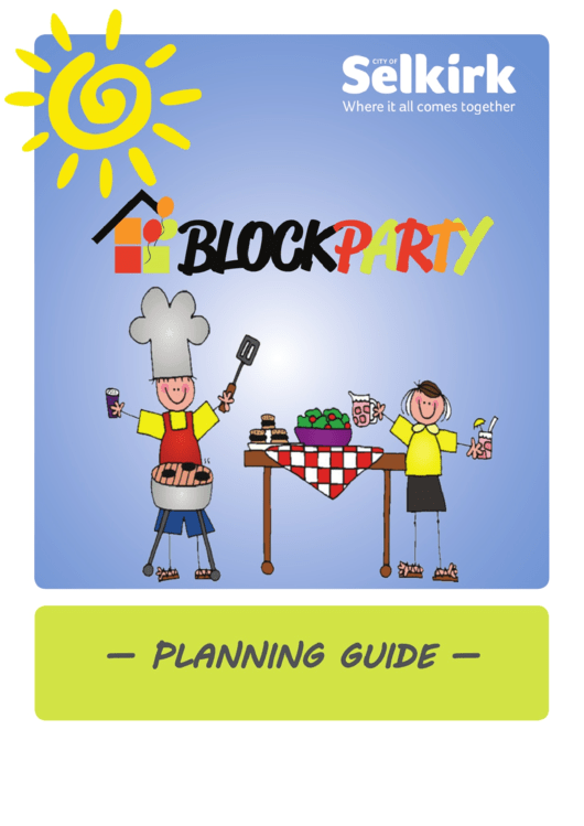 Block Party Planning Guide - City Of Selkirk Printable pdf