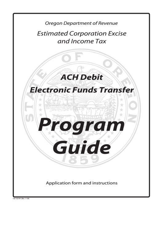 Fillable Form 150-102-041-2 - Ach Debit Authorization Agreement And Application For Estimated Corporation Excise And Income Tax Printable pdf