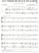 Let There Be Peace On Earth Sheet Music - Sy Miller And Jill Jackson