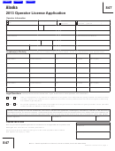 Form 0405-847 - Operator License Application - 2013