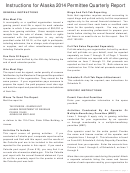 Instructions For Alaska 2014 Permittee Quarterly Report