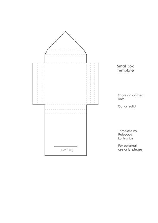 Small Box Template Printable pdf