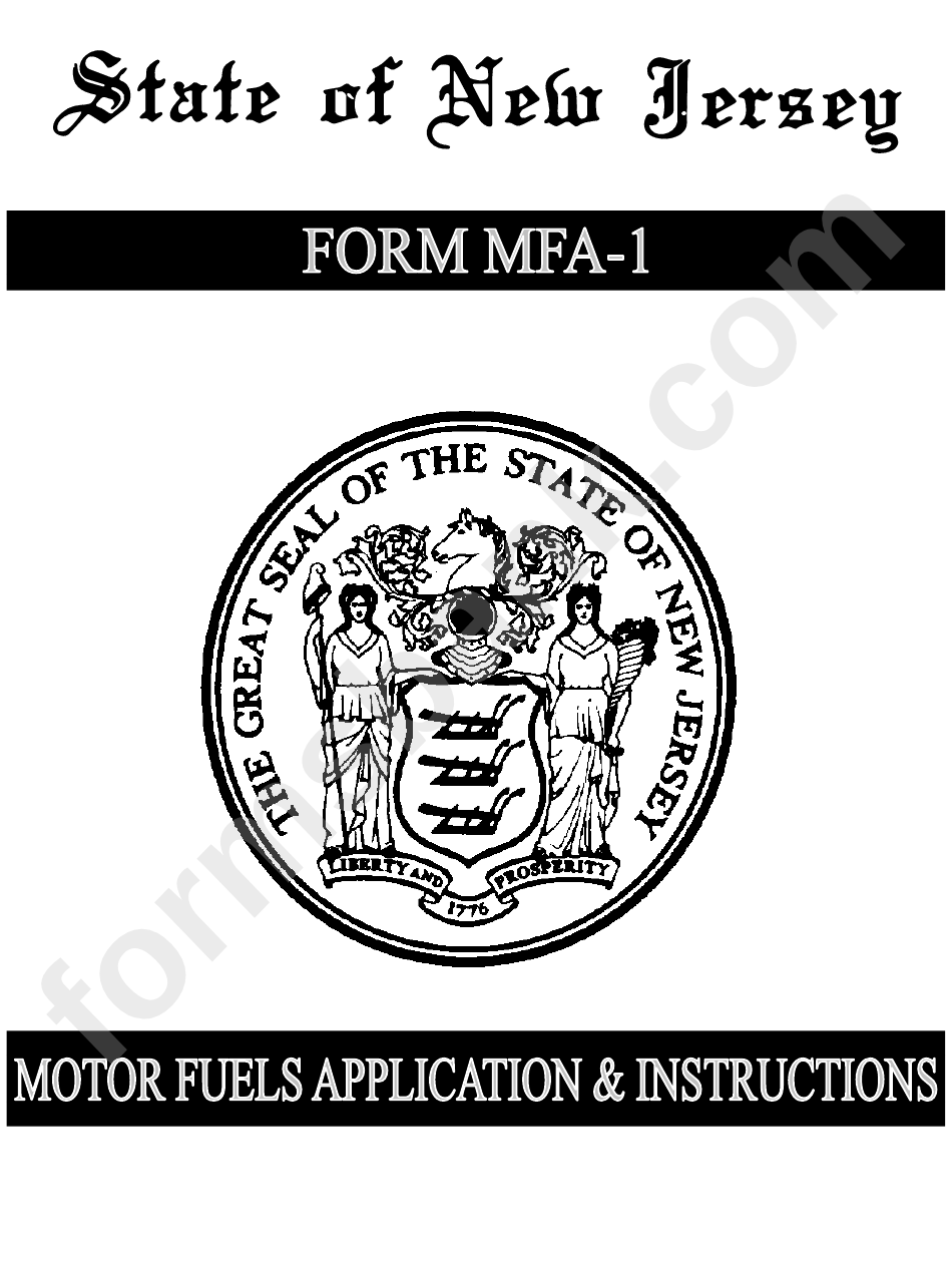 Form Mfa-1 - Combined Motor Fuels License Application