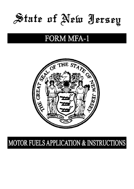 Fillable Form Mfa-1 - Combined Motor Fuels License Application Printable pdf