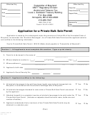 Form Com/att-020-3a - Application For A Private Bulk Sale Permit