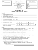 Fillable Application For Charity Wine Auction Permit - Comptroller Of Maryland Printable pdf