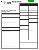Form 41 - Schedule K-1 - Fiduciary Income Tax Beneficiary Information - 2012