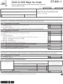 Form Ct-601.1 - Claim For Zea Wage Tax Credit - 2013