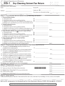 Form Ds-1 - Dry-cleaning Solvent Tax Return