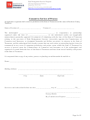Consent To Service Of Process - Tennessee Department Of Commerce & Insurance