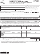 Form Ct-601 - Claim For Ez Wage Tax Credit - 2013 Printable pdf