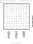 Unit 19 Word Search Puzzle Template