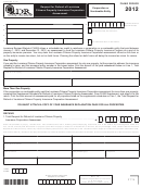 Form R-620ins - Request For Refund Of Louisiana Citizens Property Insurance Corporation Assessment - 2012