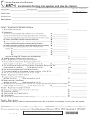 Form Art-1 - Automobile Renting Occupation And Use Tax Return