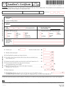 Form Lc-142 - Vt Landlord's Certificate