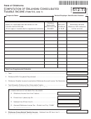 Form 512-ti - Computation Of Oklahoma Consolidated Taxable Income (form 512, Line 1) - 2012