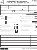 Fillable Form It-203 - Nonresident And Part-Year Resident Income Tax Return - 2013 Printable pdf