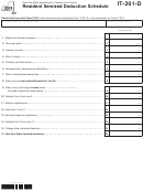 Form It-201-d - Resident Itemized Deduction Schedule - 2013