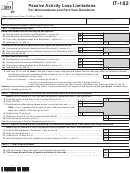 Fillable Form It-182 - Passive Activity Loss Limitations - 2013 Printable pdf
