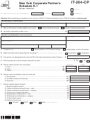 Fillable Form It-204-Cp - Schedule K-1 - New York Corporate Partner
