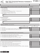 Fillable Form It-204.1 - Schedule K - New York Corporate Partners