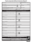 Fillable Family Corporate Officer Exclusion Request Form Printable pdf
