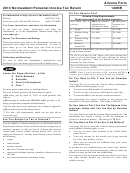 Arizona Form 140nr - Nonresident Personal Income Tax Return - 2013