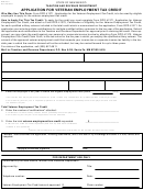Form Rpd-41371 - Application For Veteran Employment Tax Credit