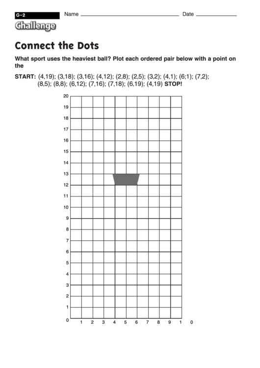 Connect The Dots - Geometry Worksheet With Answers Printable pdf
