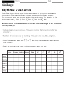 Rhythmic Gymnastics - Math Worksheet With Answers