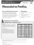 Letter To Family - Whole Numbers And Decimals (in Filipino)