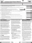 Fillable California Form 3526 - Investment Interest Expense Deduction - 2012 Printable pdf