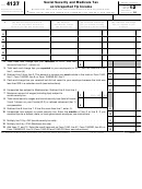 Form 4137 - Social Security And Medicare Tax On Unreported Tip Income - 2012