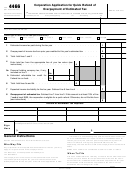 Fillable Form 4466 - Corporation Application For Quick Refund Of Overpayment Of Estimated Tax Printable pdf