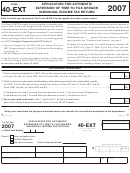 Form 40-ext - Application For Automatic Extension Of Time To File Oregon Individual Income Tax Return - 2007